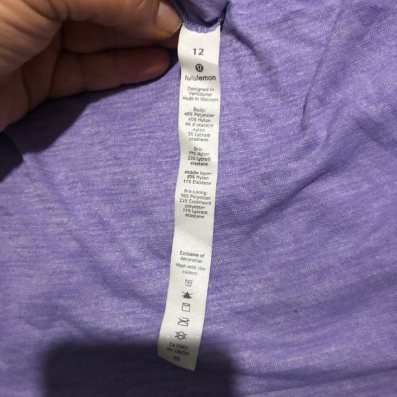 Lululemon Moment to Moment Purple Tank - Picture 3 of 4